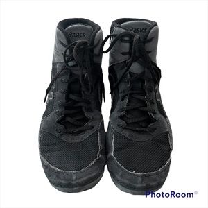 ASICS Snapdown Wresting Shoes, Black and Gray, Men’s 8.5